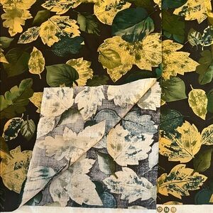 Faye Burgos for Marcus Brothers 100% cotton Oak and maple leaf pattern late 1990